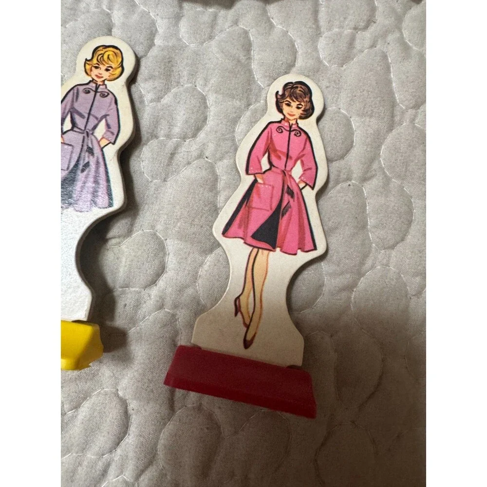 Vintage 1965 Milton Bradley Mystery Date Replacement Parts - Cards Pawns